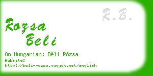 rozsa beli business card